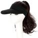 YEKEYI Outdoor Hat Wig with Ponytail | Black Wavy Women's Baseball Cap with Hair | Brown Black Coffee - Buy Online on GoSupps.com