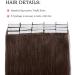 Buy SEGO TAPE Extensions - 100% Remy Hair 20 Medium Brown #4 Adhesive Tape Hair Extensions (18/45cm) + 10 Free Tapes - Smooth Quality Hair! - Buy Online on GoSupps.com