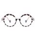 Aoolia round leopards glasses reading glasses Blue light filter for women men feather hinges glasses anti-fatigue glare-free UV reading help leopard 1.5 diopttria