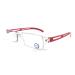 Kokobin frameworkless reading glasses visual aid with blue light filler anti blue light reading aid for women and men (red +2.5) red +2.5 dioptria