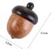 Wooden Travel Pill Case - Solid Wood Mini Pill Organizer | Acorn Shape Sandalwood Capsule Storage for Outdoor Use - Buy Online on GoSupps.com