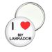 I Love My Labrador - 55mm Round Compact Mirror