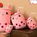 Hpory Bubble Tea Plush Pillow - Boba Milk Tea Cup Soft Toy with Strawberries - Pink 50cm - Buy Online on GoSupps.com
