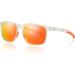 Extremus Fitz Roy Polarized Sunglasses - Matt Clear Frame | Mirrored Orange Lens - Ideal for Driving, Fishing, Outdoors - Men and Women - Buy Online on GoSupps.com