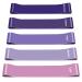 Fitness straps 5er Set 5 different strength fitness band skin -friendly resistance bands resistance tapes with wearing bags for muscle building yoga pilates crossfit cardio men a: violet