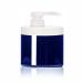 16oz Clear Empty Massage Oil/Lotion/Cream Pump Jar with Lock Twist Top - Blue