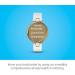 Garmin Lily Small Smartwatch - Touchscreen, Patterned Lens - Light Gold/White Leather Band - Buy Online on GoSupps.com