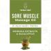 Ayurvedic Sore Muscle Massage Oil - Natural Full Body Therapy with Moringa & Eucalyptus | Instant Absorption & 21 Herbs | 3.38 fl. oz - Buy Online on GoSupps.com