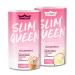 Gymqueen slim queen weight loss Shake 2x420g Banana Milkshake + Iced Coffee delicious diet shake for easy weight loss meal set with important vitamins and nutrients only 250 kcal per portion of Banana Milkshake + Iced Coffee 420 G (2 Pack)