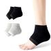 Moisturizing Gel Socks Repair Cracked Heels Treatment Dry Foot Skin Open Toe Silicone Sock for Spa Day Night Care for Women(2 Pair/Black Gray) 2 Women