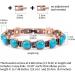 Enercoppex 99.99% Pure Copper Magnetic Bracelet for Arthritis Relief | 3500 Gauss Turquoise Therapy Jewelry for Women - Buy Online on GoSupps.com