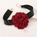 OralGos Camellia Necklace - Floral Choker & Rose Flower Jewelry for Women & Girls | Elegant Black Fabric Accessory - Buy Online on GoSupps.com
