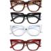 Shop KoKoBin 4 Pack Oversize Cat Eye Reading Glasses for Women - Blue Light Blocking Stylish Colors (Black Red Grey Leopard) - 1.25x Magnification - Buy Online on GoSupps.com