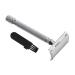 Angoily manual razor safety razor for men -waste razor rustproof single blade razor shave double -edged white double -sided the head is a zinclegation white 10.3x4cm
