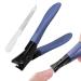 Nail Clippers for Thick Nails Toenail Clippers for Thick Nails Wide Jaw Nail Clippers with Metal Nail File Heavy Duty Toe Nail Clippers for Men and Women (Blue)
