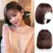 KXW brown bob wig with pony real hair wig for white women just short bob air pony wig girl party cosplay daily (30-40 cm light brown natural black) light brown 12inch