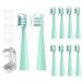 YMPBO 10PCS Toothbrush Replacement Head Compatible with Vekkia Kids Electric Toothbrush +  30PCS Floss Toothpick + 1 Free Universal Holder  Soft and Comfortable for Children's Teeth and Gums (Cyan)