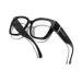 Oversized Fit Over Blue Light Blocking Glasses for Women Men Lightweight TR90 Frame BL7511 A01 Black Clear