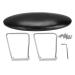 Nail Art Hand Pillow Nail Art Hand Cushion Soft and Comfortable Portable Pu Leather for Household Nail Salon for Professional and Individual Use(Black)