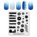 KADS Nail Art Stamping Plates Set Image Template Stencils Pattern with Stamping Plates Holder Case Organizer (GE016)