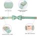 Unique Style Paws Green Satin Adjustable Dog Collar - Halison Schleife for XS Dogs | Perfect Gift for Male & Female Pets - Buy Online on GoSupps.com