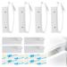 4 Pcs Invisible Drawer Locks Proof Draw & Cupboard Hidden Locks for Child Baby Safety Locks with Strong Adhesive for Cabinet Cupboard and Other Furniture No Drilling Required Easy Install(White)