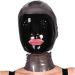 XXL Silver and Black Latex Hood & Rubber Mask - Full Cover Party Mask with Mouth-Socket | International Shipping - Buy Online on GoSupps.com