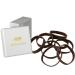 HAARallerliebst hair ties extra wide (8 pieces | brown | 5 cm) including box for storage (box colour: white)