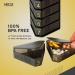MEDCA Moisture Proof Weekly Pill Organizer - BPA Free Stackable Box for Pills & Vitamins - 3 Daily Compartments - Black - Buy Online on GoSupps.com