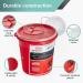 AdirMed 1.5 Quart Sharps Disposal Container - Biohazard Syringe Disposal for Home, Clinic, Office, Barber - Flip-Open Lid - Buy Online on GoSupps.com
