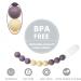 Flow fire Silicone Dummy Clip for Girl and Boys 2Pcs Baby Dummy Clips Fit All Soothers and Dummies Purple 2PCS - Buy Online on GoSupps.com