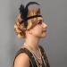 Handcess 1920s Flapper Feather Headband Black Feather Beaded Headband Women's Vintage Flapper Headpiece 20's Theme Cocktail Hair Accessories for Costume Prom Carnival Theme Party - Buy Online on GoSupps.com