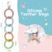 Vicloon Baby Teething Rings Clip Set - Cooling & Soothing Toys for Newborns - Safe Silicone Teething Ring (Blue/Grey/Orange/Green) - Buy Online on GoSupps.com