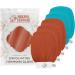 Natural Elephant Exfoliating Hammam Glove - Face and Body Exfoliator Mitt 5 and 10 Packs (3 Orange 2 Teal (Pack of 5))