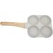 Qyebavge 4 Hole Nonstick Egg Hamburger Frying Pan Mini 4-Cup Omelette Pan with Handle for Universal Flat Bottom Induction Cooker - Buy Online on GoSupps.com