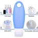 4PC Silicone Travel Bottles Set - Refillable Shampoo Lotion & Cream Containers with Bag for International Travel - Buy Online on GoSupps.com