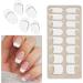  Generisch Semi-cured gel nails semi-cured gel manicure stickers gel nail films French tip nail strips gel nail films that work with UV light for - Buy Online on GoSupps.com