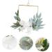 Zerodeko Wrought Iron Gate Hanging Wreath Faux Floral Eucalyptus Hoop Wreath Farmhouse Wreath Peony Rose Flower Wreath Vine Wreaths Decor Flower Pendant White Door Trim Wedding - Buy Online on GoSupps.com