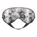 BREAUX Floral Graphite Print Double Sided Eye Mask Blackout Eye Mask All Night Sleep Eye Mask for Women Men