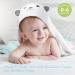 Roxanepig 2-Pack Baby Hooded Towels | 80x80 cm Bamboo Bath Towels for Newborns - Gray & Orange - Buy Online on GoSupps.com