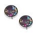 (Butterflies) Round Pill Box 3 Compartment Pill Box Mini Decorative Pocket Purse Portable Travel Medicine Tablet Vitamin Holder Organizer Pill Case