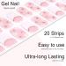 Foyute Semi Cured Gel Nail Strips 20 Pcs Soft Self-Adhesive Gel Nail Polish Wraps Sticker for Salon-Quality Manicure Set Long Lasting Easy to Apply & Remove Nail File & Wooden Stick (Flower) - Buy Online on GoSupps.com
