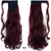 iLUU 18 Inch Synthetic Magic Paste Ponytails Long Curly Wavy Ponytail Wrap Around Clip in Hair Extension 100g Dark Red Hair Pieces Ponytail for Women Party Daily Use #BUG BUG-dark red - Buy Online on GoSupps.com