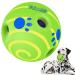 TAUCHGOE Indestructible Dog Toys Giggle Ball for Dogs Interactive Dog toys Indestructible Dog Balls Toy Balls for Dogs for Relieve Anxiety and Boredom 5.11 Inch Yellow