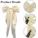 2PCS Silky Satin Big Hair Bows Black & White | French Hair Barrettes | Aesthetic Hair Accessories - Buy Online on GoSupps.com