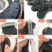 28 Pcs Large Black Rubber Heel Plates Shoe Repair Kit with Nails - Replacement Sole Heel Taps - Buy Online on GoSupps.com