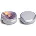 Stylish Round Pill Box with Winter Print | 3 Compartment Metal Pill Organizer | Portable Decorative Pocket Pill Case - Style 32 - Buy Online on GoSupps.com