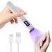 UV Nail Lamp Handheld UV Light Nail Dryer Curing Portable USB Rechargeable Led Mini Nail Lamps Quick Drying 3W Flash Cure Nail Dryer with LED Screen Gift for Women for DIY at Home Travel White