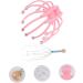 Frcolor Handheld Head Massager - Acupuncture Steel Tool for Ultimate Relaxation | Braided Spa Head Gripper with Wooden Beads in Pink - Buy Online on GoSupps.com