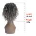 YEBO Afro Drawstring Curly Ponytail - 10 Inch Ombre Gray Synthetic Hair Extension for African American Women - Buy Online on GoSupps.com